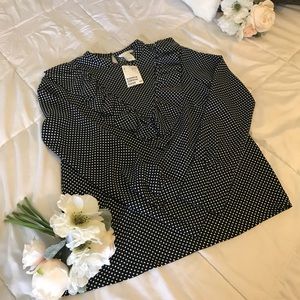 H&M ruffle long sleeve top